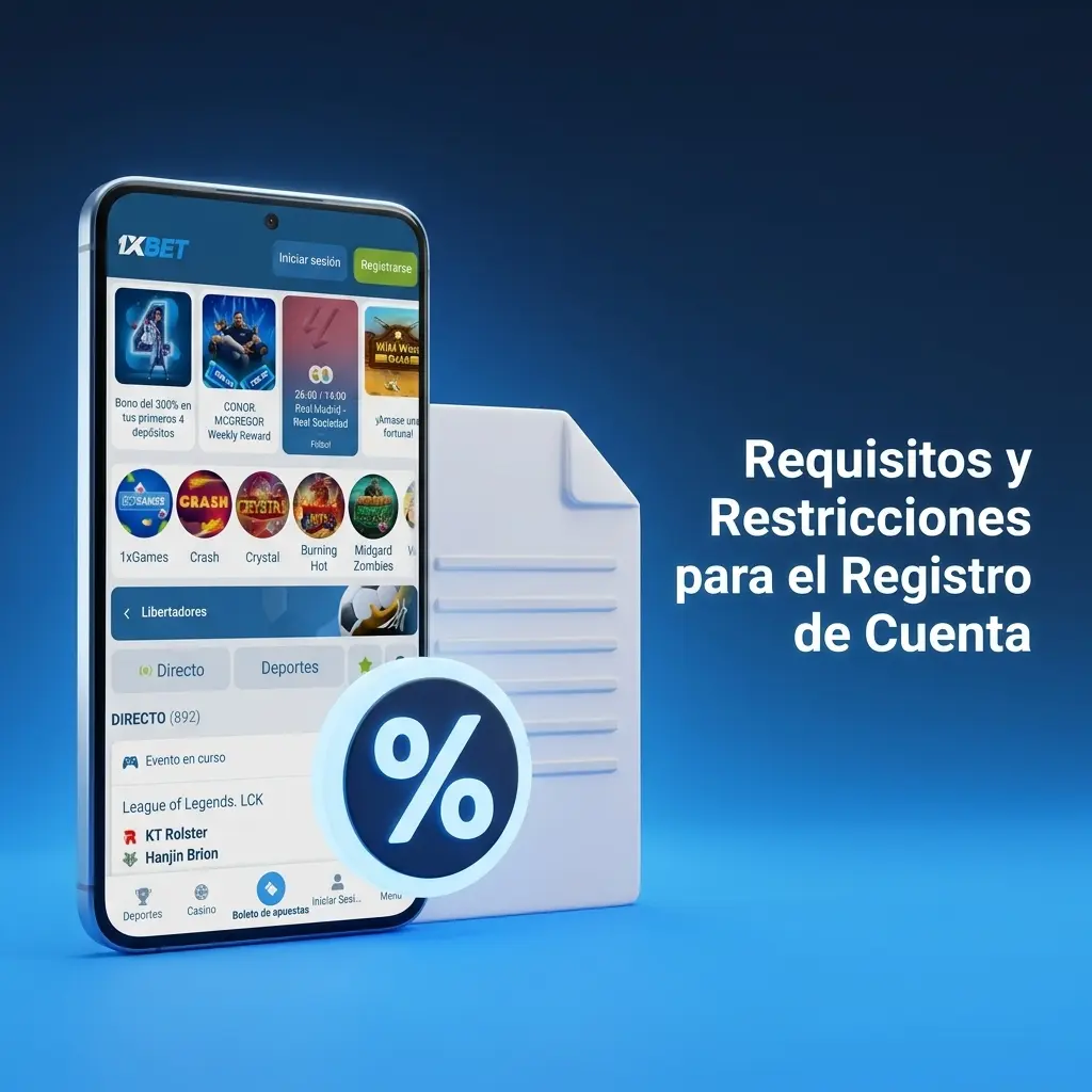 Requisitos para registrarse en 1xBet: edad mínima, datos personales, moneda COP y restricciones por país en Colombia.