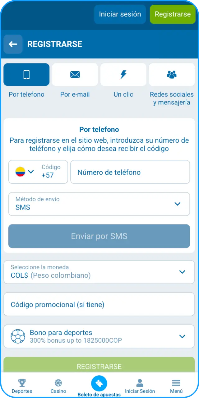 Crea tu cuenta en la App de 1xbet para comenzar a ganar.