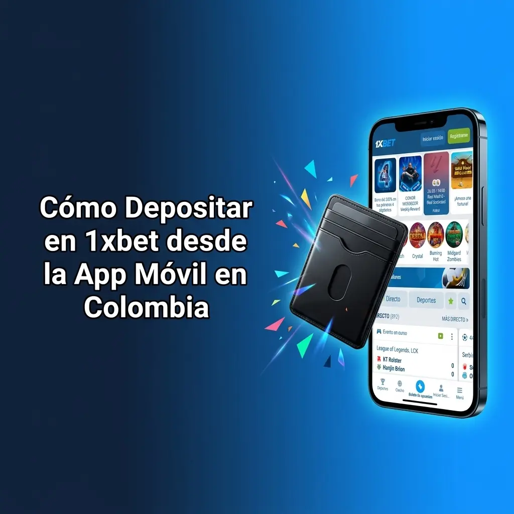 Guía paso a paso para depositar en 1xBet desde la app móvil en Colombia usando Nequi, Daviplata, PSE o Bancolombia.