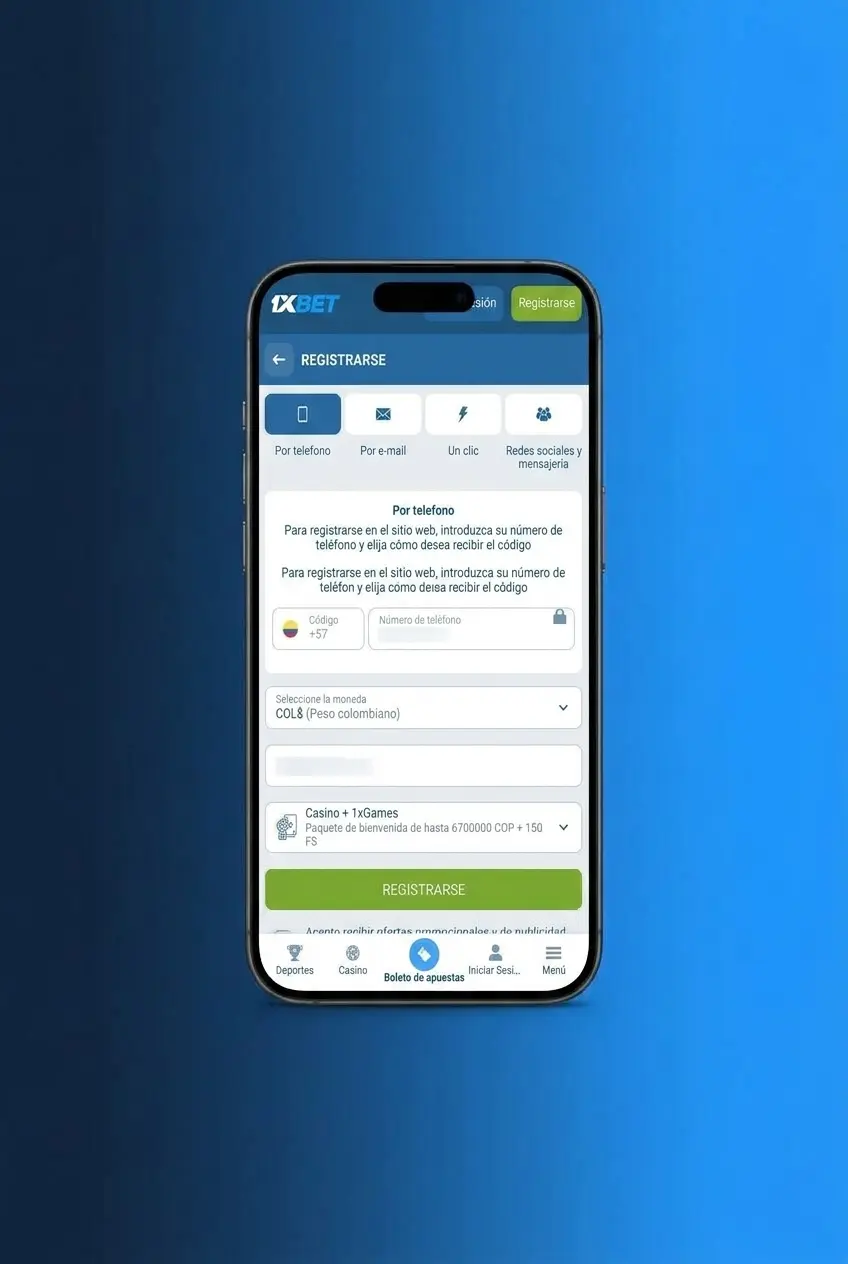 Guía paso a paso para registrarte, depositar y activar el bono de bienvenida en el casino 1xbet