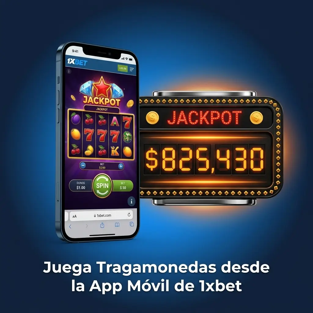 Juega tragamonedas desde la app móvil de 1xbet, con acceso rápido, biometría y notificaciones push para Android e iOS.