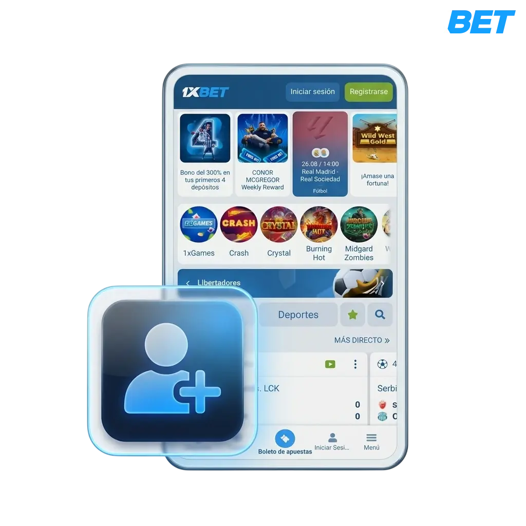 Registro e inicio de sesión en 1xbet Colombia con verificación de cuenta para acceder a apuestas deportivas y casino en vivo.