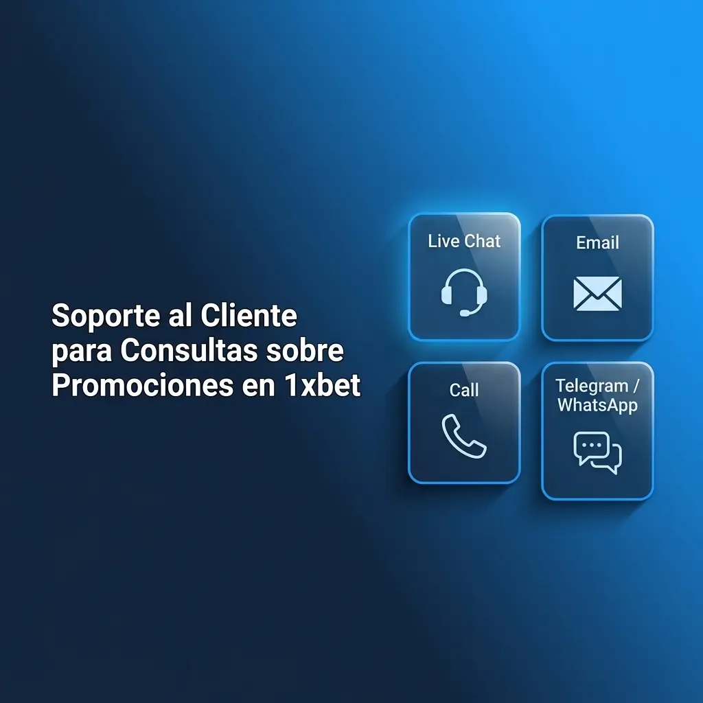 Soporte al cliente de 1xbet disponible 24/7 para resolver consultas sobre bonos y promociones vía chat, correo y redes sociales